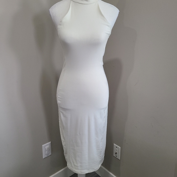 BEBEWHITE MIDI DRESS SIZE SMALL - Picture 2 of 5